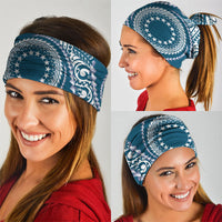 Cook Islands Gospel Day Neck Gaiter Blue Tribal Curves