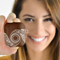 Cook Islands Gospel Day AirPods Case Brown Tribal Curves