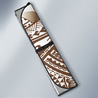 Cook Islands Gospel Day Auto Sun Shade Brown Tribal Curves