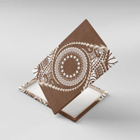 Cook Islands Gospel Day Canvas Wall Art Brown Tribal Curves