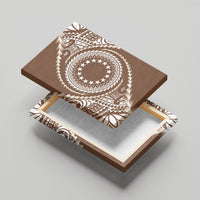 Cook Islands Gospel Day Canvas Wall Art Brown Tribal Curves