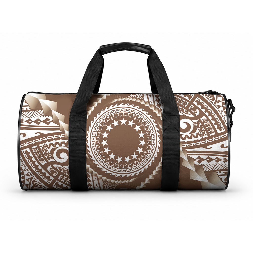 Cook Islands Gospel Day Duffle Bag Brown Tribal Curves LT05 One size Brown - Polynesian Pride