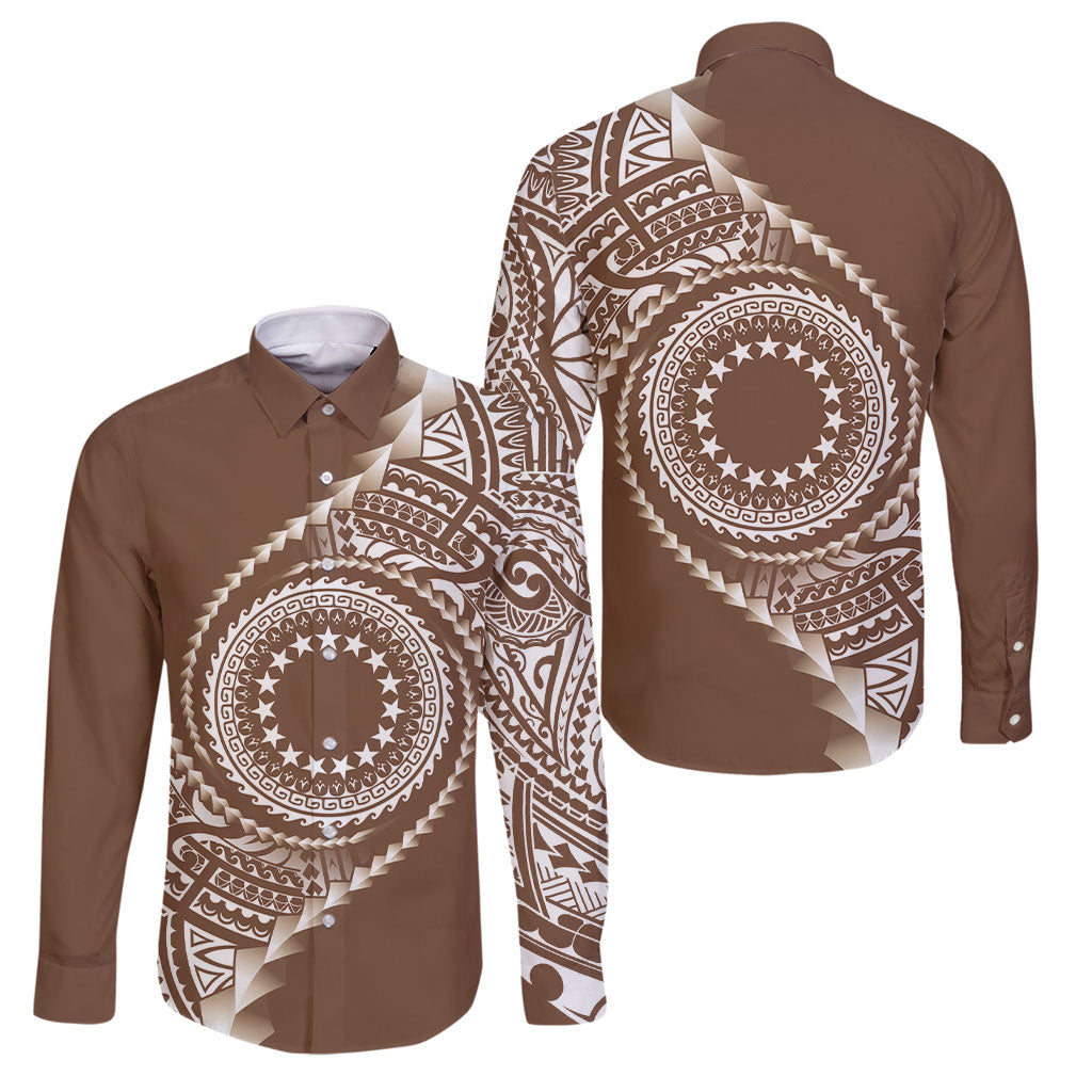 Cook Islands Gospel Day Family Matching Tank Maxi Dress and Hawaiian Shirt Brown Tribal Curves