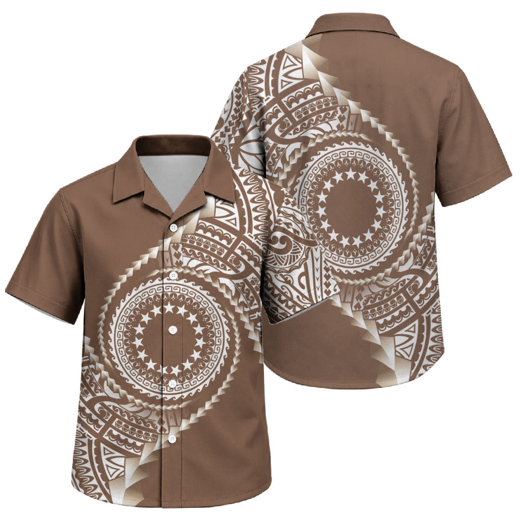 Cook Islands Gospel Day Family Matching Tank Maxi Dress and Hawaiian Shirt Brown Tribal Curves