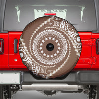 Cook Islands Gospel Day Spare Tire Cover Brown Tribal Curves