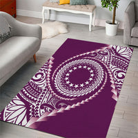 Cook Islands Gospel Day Area Rug Maroon Tribal Curves