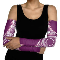 Cook Islands Gospel Day Arm Sleeves Maroon Tribal Curves