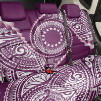 Cook Islands Gospel Day Back Car Seat Cover Maroon Tribal Curves