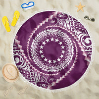 Cook Islands Gospel Day Beach Blanket Maroon Tribal Curves