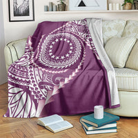 Cook Islands Gospel Day Blanket Maroon Tribal Curves LT05 Maroon - Polynesian Pride