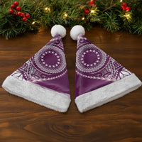 Cook Islands Gospel Day Christmas Santa Hat Maroon Tribal Curves LT05 - Polynesian Pride