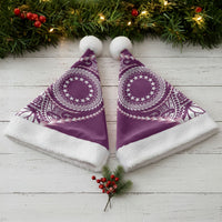 Cook Islands Gospel Day Christmas Santa Hat Maroon Tribal Curves LT05 - Polynesian Pride