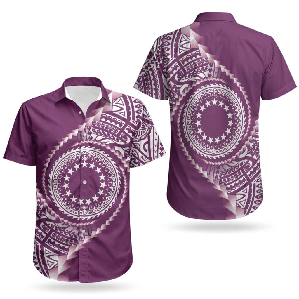 Cook Islands Gospel Day Couples Matching Mermaid Dress and Hawaiian Shirt Maroon Tribal Curves