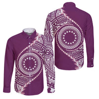 Cook Islands Gospel Day Family Matching Puletasi and Hawaiian Shirt Maroon Tribal Curves