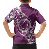 Cook Islands Gospel Day Hawaiian Shirt Maroon Tribal Curves