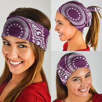 Cook Islands Gospel Day Neck Gaiter Maroon Tribal Curves