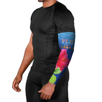 Bula Fiji Day Arm Sleeves Traditional Tapa Pattern With Hibiscus LT05 - Polynesian Pride