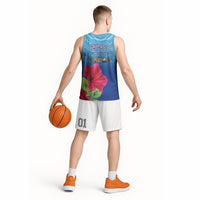 Bula Fiji Day Basketball Jersey Traditional Tapa Pattern With Hibiscus LT05 - Polynesian Pride