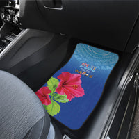 Bula Fiji Day Car Mats Traditional Tapa Pattern With Hibiscus LT05 - Polynesian Pride