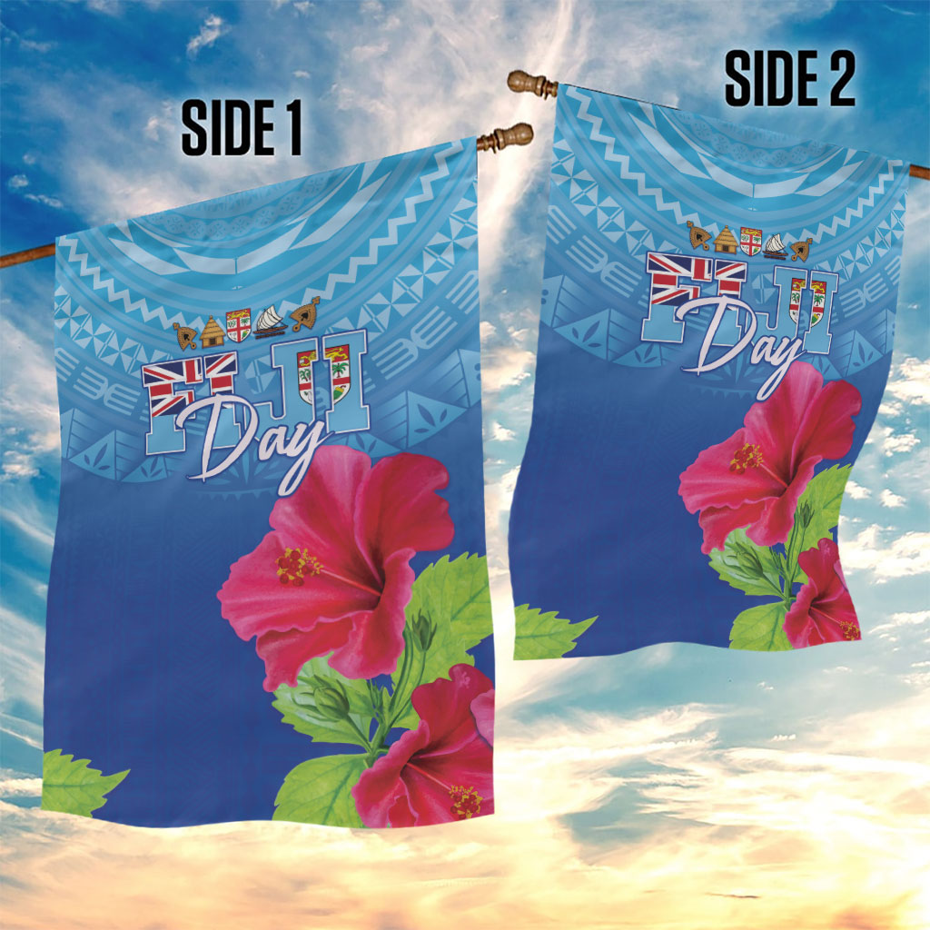Bula Fiji Day Garden Flag Traditional Tapa Pattern With Hibiscus LT05 - Polynesian Pride