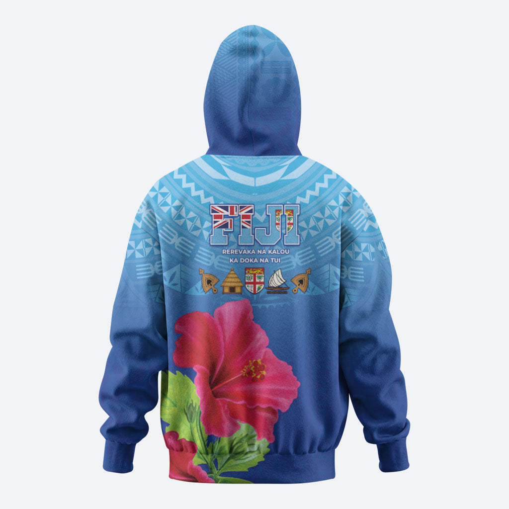 Bula Fiji Day Hoodie Traditional Tapa Pattern With Hibiscus LT05 - Polynesian Pride