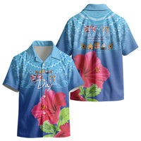 Bula Fiji Day Kid Hawaiian Shirt Traditional Tapa Pattern With Hibiscus LT05 - Polynesian Pride