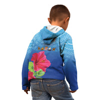 Bula Fiji Day Kid Hoodie Traditional Tapa Pattern With Hibiscus LT05 - Polynesian Pride