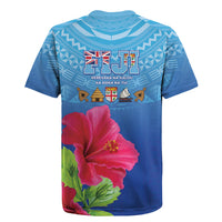 Bula Fiji Day Rugby Jersey Traditional Tapa Pattern With Hibiscus LT05 - Polynesian Pride