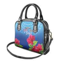 Bula Fiji Day Shoulder Handbag Traditional Tapa Pattern With Hibiscus LT05 - Polynesian Pride