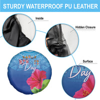 Bula Fiji Day Spare Tire Cover Traditional Tapa Pattern With Hibiscus LT05 - Polynesian Pride