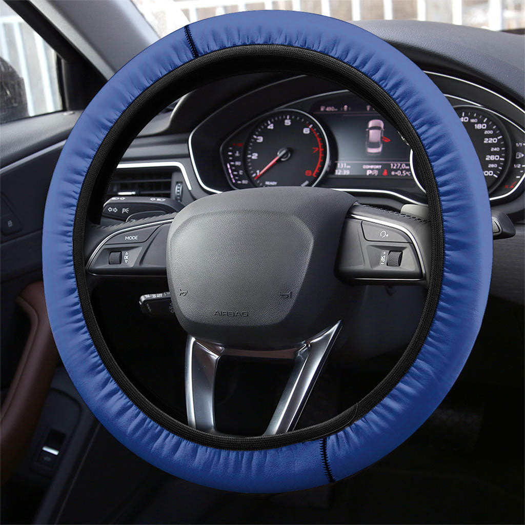 Bula Fiji Day Steering Wheel Cover Traditional Tapa Pattern With Hibiscus LT05 - Polynesian Pride