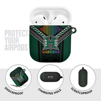 Hawaii Warriors Football AirPods Case Rainbow Kakau Pattern Black LT05 - Polynesian Pride