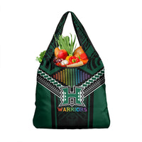 Hawaii Warriors Football Grocery Bag Rainbow Kakau Pattern Black LT05 1-pack One Size Black - Polynesian Pride