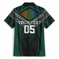Custom Hawaii Warriors Football Hawaiian Shirt Rainbow Kakau Pattern Black LT05 - Polynesian Pride