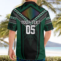 Custom Hawaii Warriors Football Hawaiian Shirt Rainbow Kakau Pattern Black LT05 - Polynesian Pride