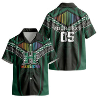 Custom Hawaii Warriors Football Kid Hawaiian Shirt Rainbow Kakau Pattern Black LT05 - Polynesian Pride