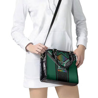 Hawaii Warriors Football Shoulder Handbag Rainbow Kakau Pattern Black LT05 - Polynesian Pride