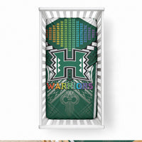 Hawaii Warriors Football Baby Bed Cover Rainbow Kakau Pattern Green LT05 28 × 52 in Green - Polynesian Pride