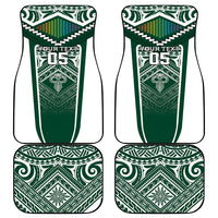 Custom Hawaii Warriors Football Car Mats Rainbow Kakau Pattern Green LT05 - Polynesian Pride
