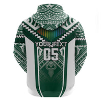 Custom Hawaii Warriors Football Hoodie Rainbow Kakau Pattern Green LT05 - Polynesian Pride