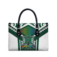 Hawaii Warriors Football Leather Bag Rainbow Kakau Pattern Green LT05 - Polynesian Pride