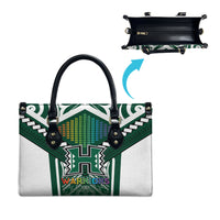 Hawaii Warriors Football Leather Bag Rainbow Kakau Pattern Green LT05 - Polynesian Pride
