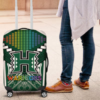 Hawaii Warriors Football Luggage Cover Rainbow Kakau Pattern Green LT05 Green - Polynesian Pride