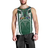 Custom Hawaii Warriors Football Men Tank Top Rainbow Kakau Pattern Green LT05 - Polynesian Pride