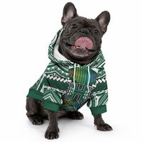 Custom Hawaii Warriors Football Pet Hoodie Rainbow Kakau Pattern Green LT05 - Polynesian Pride