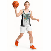 Custom Hawaii Warriors Football Basketball Jersey Rainbow Kakau Pattern White LT05 - Polynesian Pride