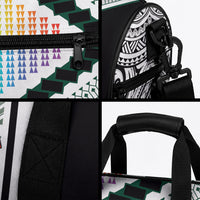 Hawaii Warriors Football Duffle Bag Rainbow Kakau Pattern White LT05 - Polynesian Pride