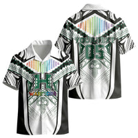Custom Hawaii Warriors Football Kid Hawaiian Shirt Rainbow Kakau Pattern White LT05 - Polynesian Pride