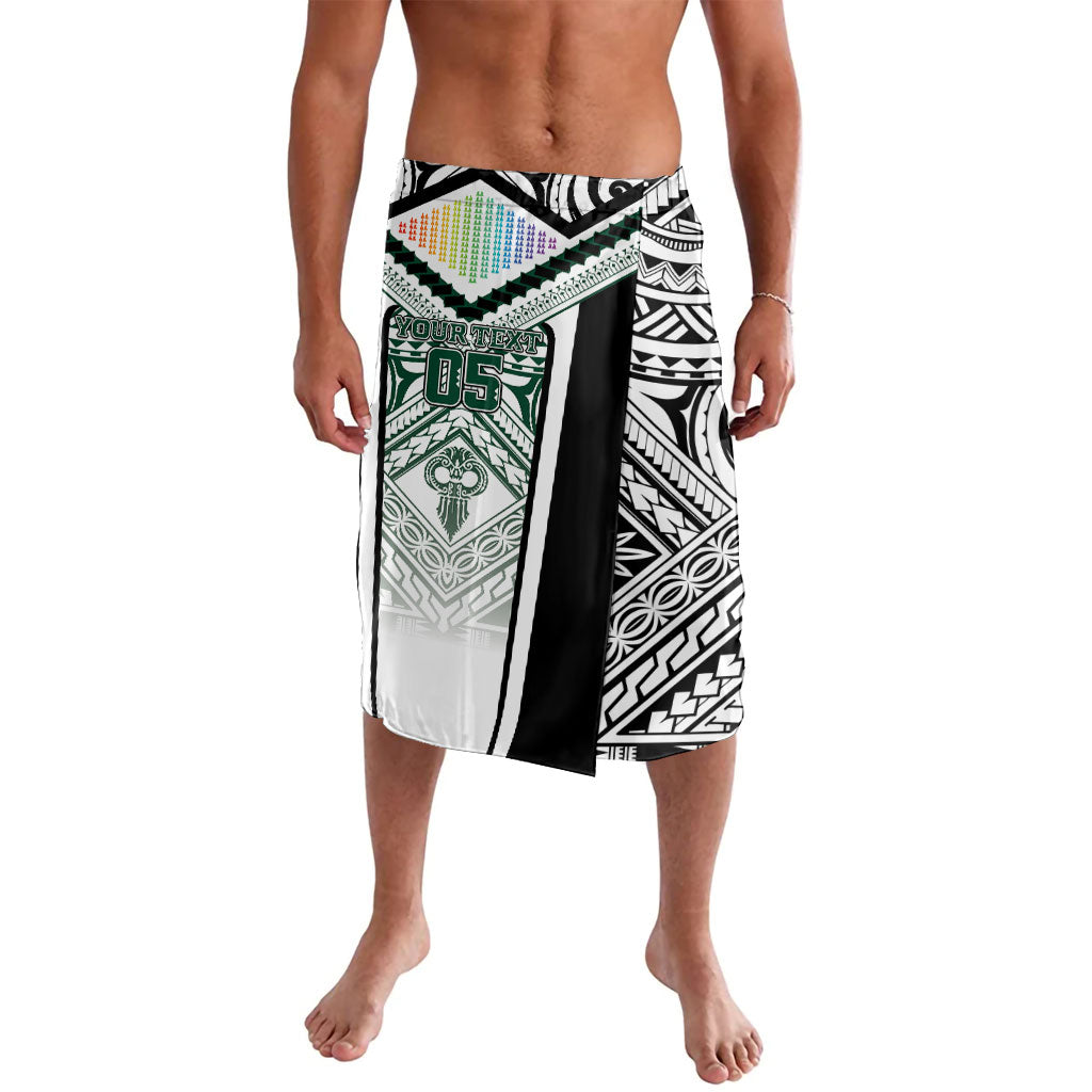 Custom Hawaii Warriors Football Lavalava Rainbow Kakau Pattern White LT05 White - Polynesian Pride
