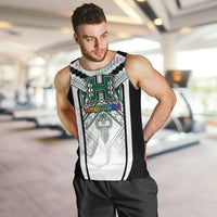 Custom Hawaii Warriors Football Men Tank Top Rainbow Kakau Pattern White LT05 White - Polynesian Pride